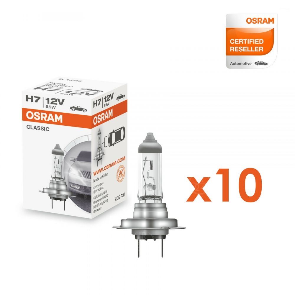 KIT 10 HALOGEN LAMP H7 12V 55W ORIGINAL OSRAM CLASSIC LINE halogen lamp