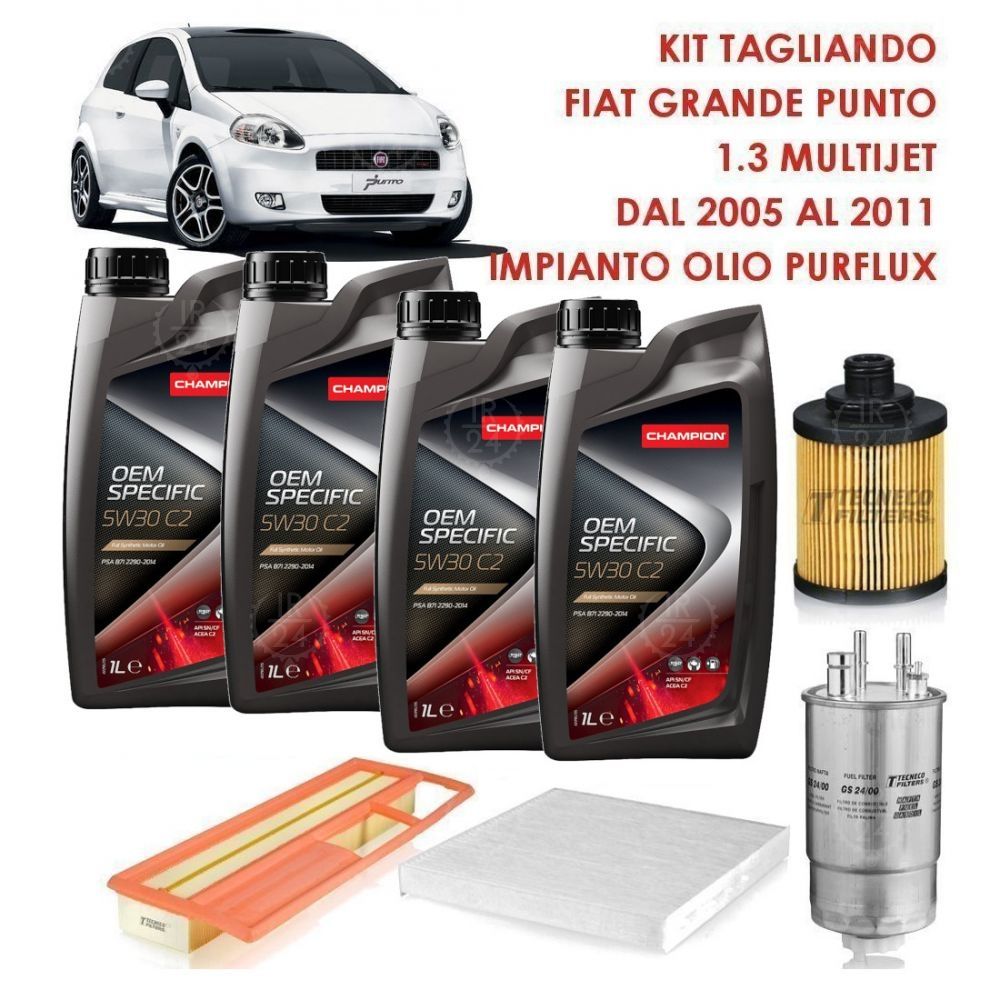 KIT TAGLIANDO FILTRI UFI 4LT SELENIA 5W40 FIAT GRANDE PUNTO 1.3 MULTIJET 75CV - Foto 5