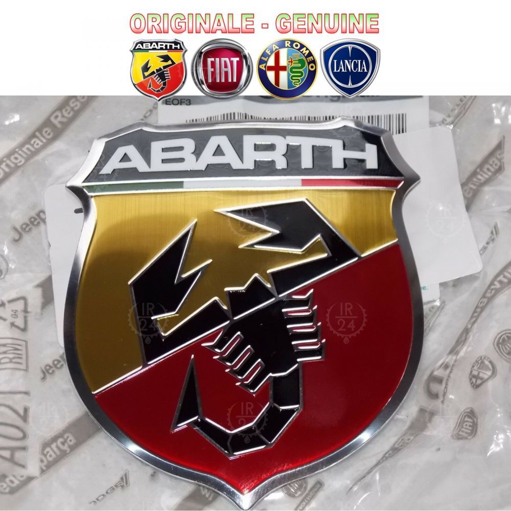 FREGIO STEMMA SCUDO ANTERIORE PER ABARTH FIAT 500 07> ORIGINALE logo  emblema