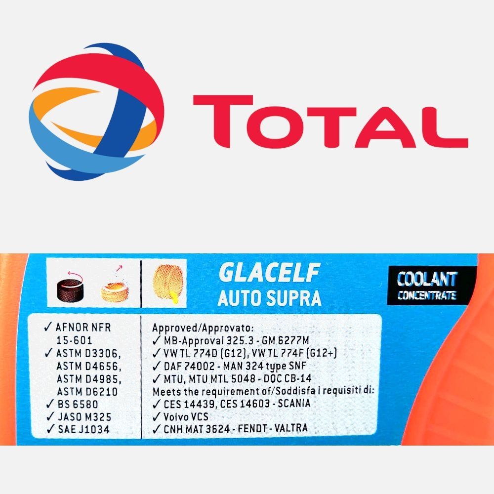 TOTAL GLACELF AUTO SUPRA Coolant Orange 1 L For Imported Cars